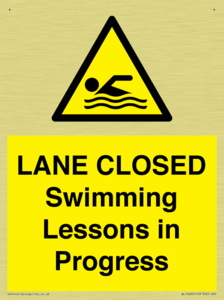 LANE CLOSED Swimming Lessons in Progress